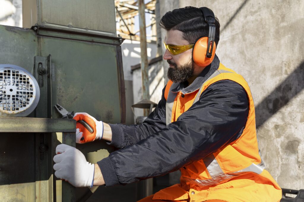 medium shot man working with tool