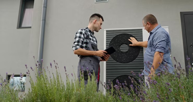 AC Repair vs Replacement Florida Cost – HVAC Technician Inspecting Air Conditioner