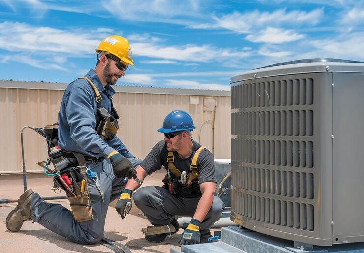 imgi 29 man wearing hard hat is working vent with blue sky him 763111 274514